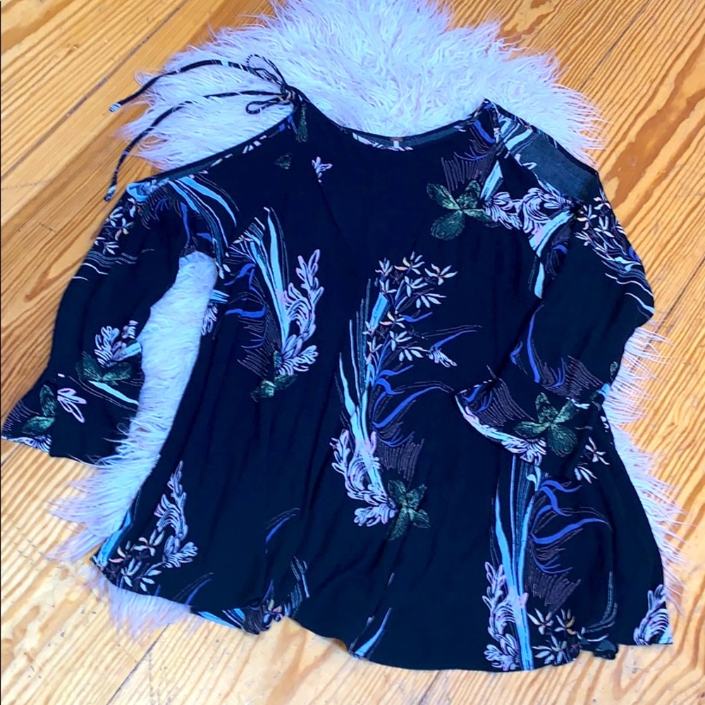Free People Mini Dress Tunic Blouse